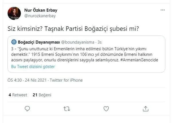 Boğaziçi Dayanışma'dan büyük alçaklık! Sözde Ermeni soykırımına destek verdi - 7