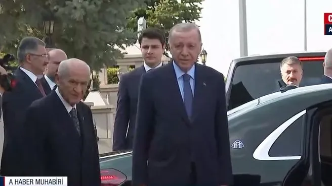 Başkan Erdoğan - Bahçeli görüşmesi sona erdi