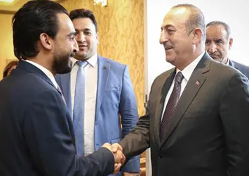 Bakan Çavuşoğlu Irak Meclis Başkanı'yla görüştü