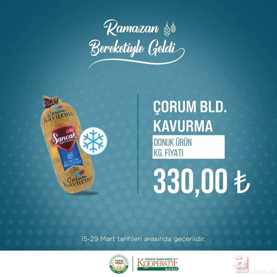 Tarım Kredi RAMAZAN Paketi 2023 | İndirimli özel fiyatlar başladı! Ayçiçek yağı, Güllaç, Tiryaki çay, Hurma, Pastırma... 12