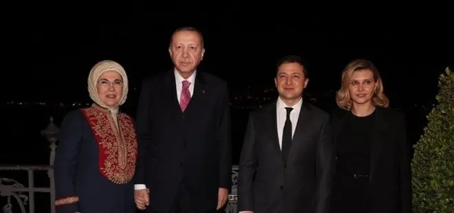 Başkan Recep Tayyip Erdoğan Huber Köşkü’nde Zelenskiy ile akşam yemeğinde bir araya geldi