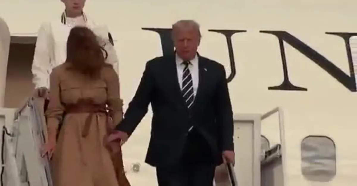 ABD lideri Donald Trump'ın eşi Melania ile o anı sosyal medyayı salladı! Yaklaştı, sürttü, çekiştirdi ama...
