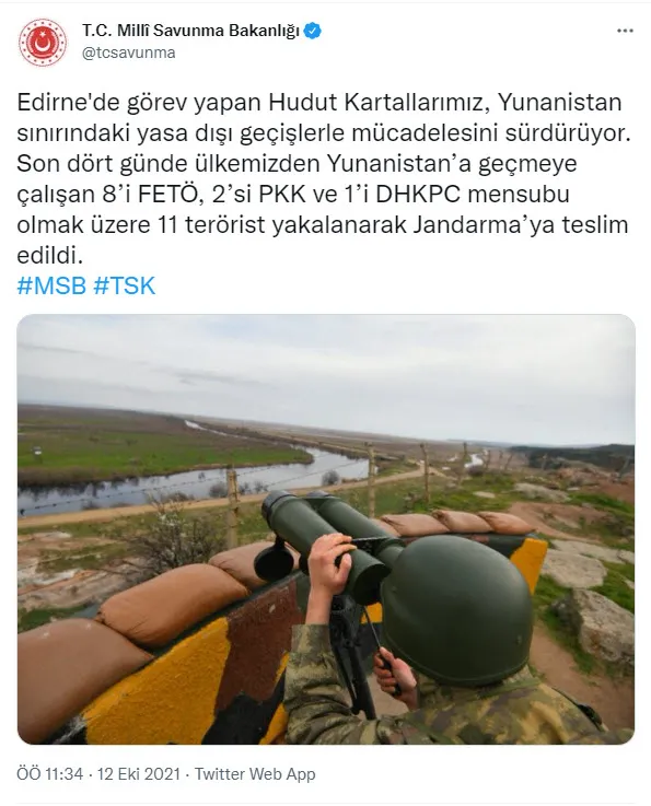 Son dakika | MSB’den sınırda operasyon! Kaçmaya çalışan terör örgütü mensupları yakalandı