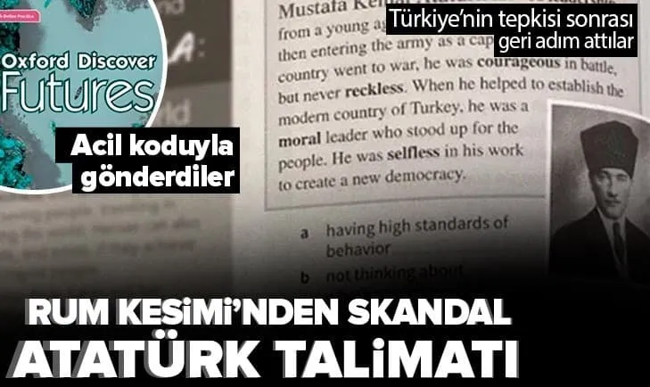 Rum Eğitim Bakanlığından skandal Atatürk talimatı! Dışişleri Bakanlığından sert tepki