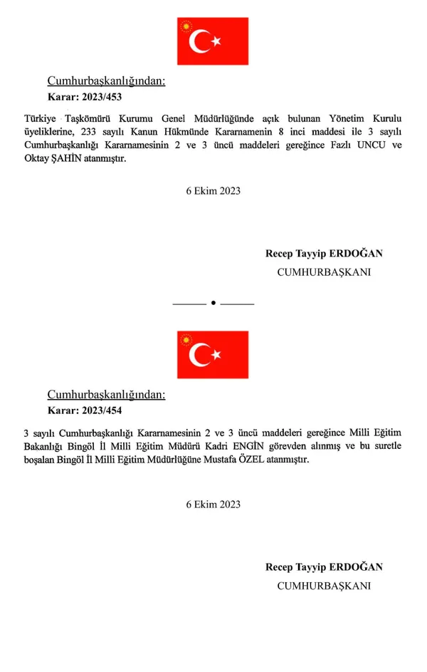 Son dakika: Atama kararları Resmi Gazete’de yayımlandı