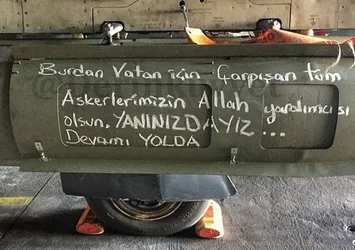 Mehmetçikten bombalı mesaj