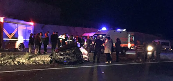 Burdur'da feci kaza: 1 ölü, 4 yaralı