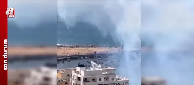 İsrail Gazze’de yasaklı fosfor bombası kullandı! İşte o anlar…