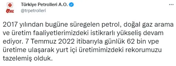 Petrol üretiminde yeni rekor! TPAO rakamı açıkladı - 2