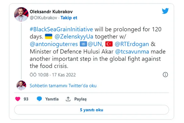 Son dakika: Karadeniz Tahıl Anlaşması 4 ay daha uzatıldı! Başkan Erdoğan duyurdu | Rusya’dan açıklama geldi