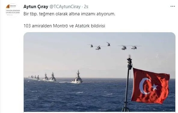 1617508981747.jpeg İYİ Parti İzmir Milletvekili Aytun Çıray'dan skandal bildiriye destek! - 1