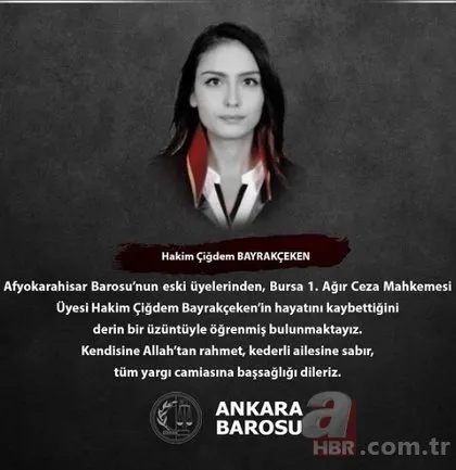 Bursa’da intihar eden hakim Çiğdem Bayrakçeken’in notu ortaya çıktı! Cesedi bulunan parkın adı…
