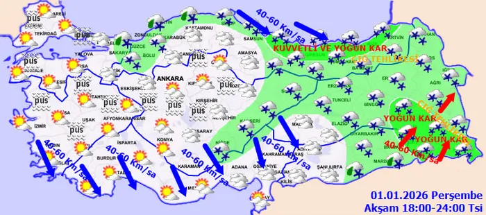 CANLI | Yılın ilk gününde hava nasıl olacak? 63 kentte kar uyarısı: İliklerimize kadar üşüyeceğiz - 1