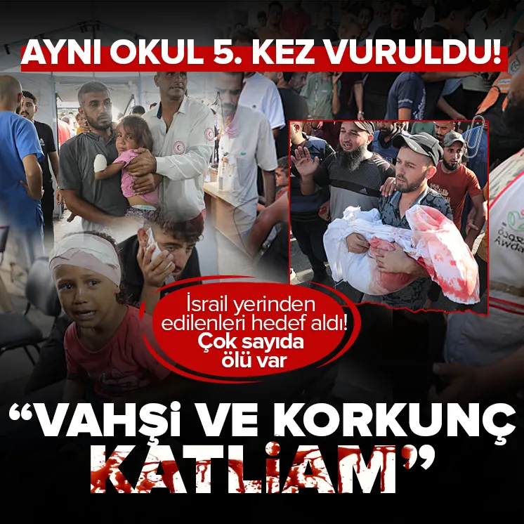 İsrail Gazzede aynı okulu 5. kez vurdu!