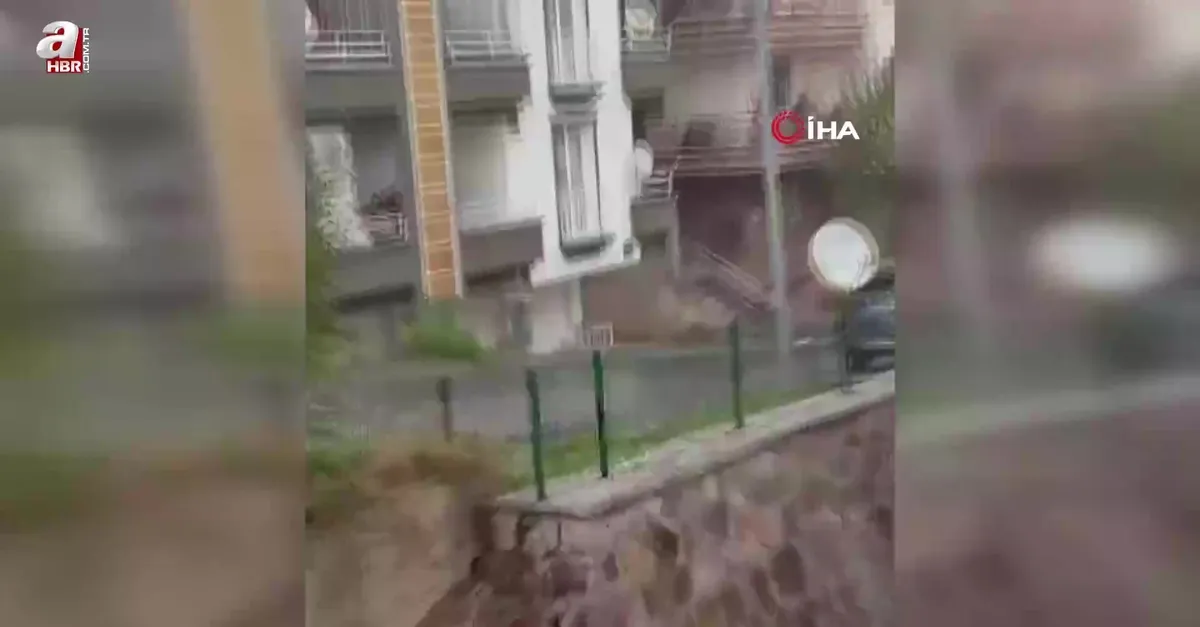 Kızılcahamam'da dolu yağışı