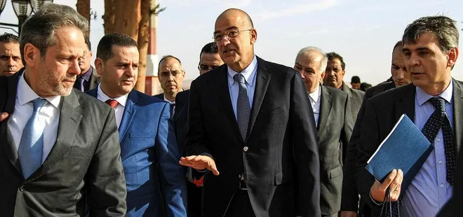 Yunanistan Dışişleri Bakanı Nikos Dendias darbeci Hafter ile görüştü
