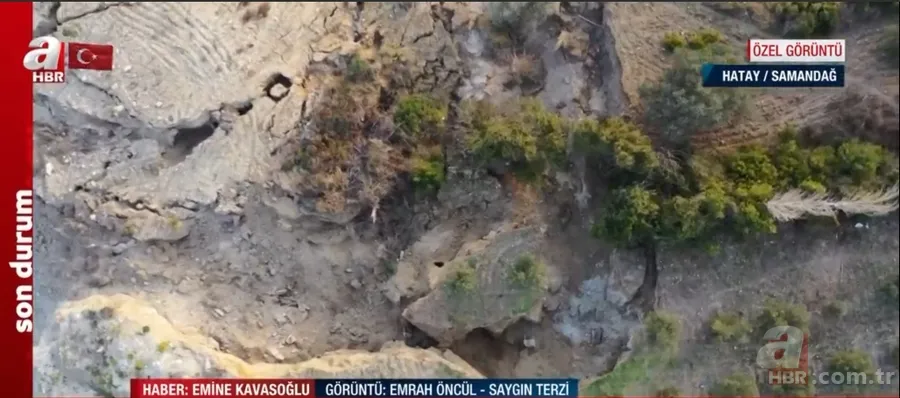 Samandağ'da deprem sonrası dev yarıklar oluştu! İşte A Haber’in özel görüntüleri 20