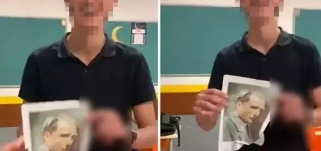 Atatürk'ün fotoğrafına saygısız hareket! Tutuklanan öğrencinin ifadesi ortaya çıktı