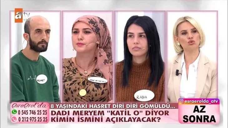 Esra Erol’da korkunç cinayet ortaya çıktı! ’Dadı Meryem’ 8 yaşındaki Hasret diri diri gömdü