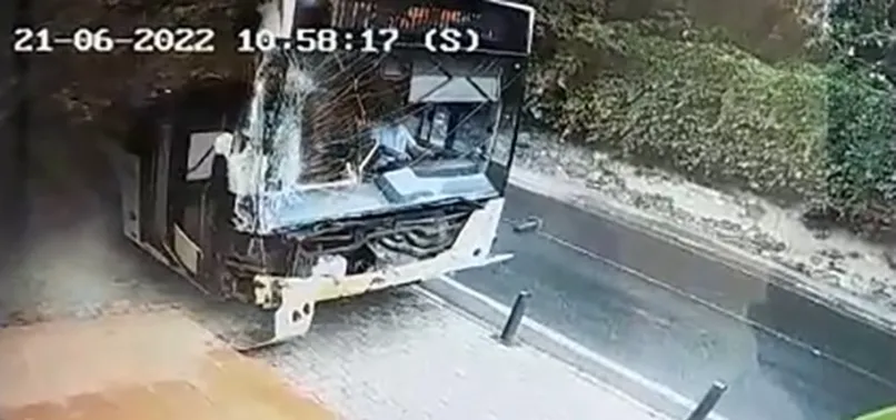 Yokuş aşağı kayan yolcu dolu İETT felaketi es geçti! Camdan içeriye dal parçaları girdi: 1 yaralı