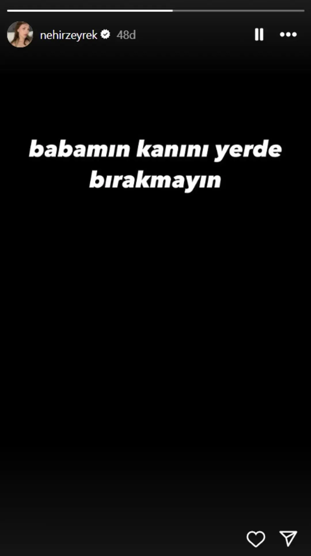 BABAMIN KANINI YERDE BIRAKMAYIN