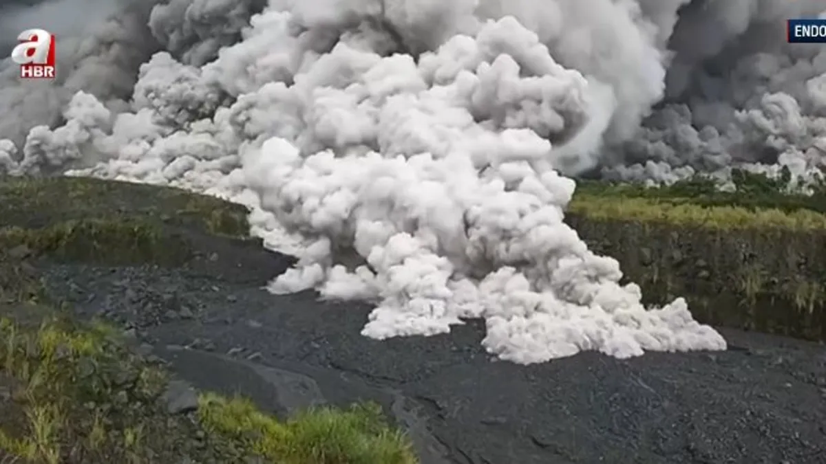 Volkan patladı, lapa lapa kül yağdı!