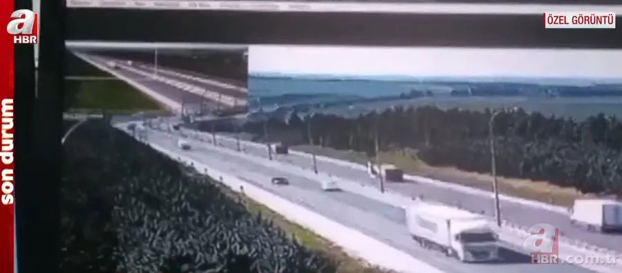 SON DAKİKA | TEM'de can pazarı! Hafriyat kamyonu araçları biçti: 6 ölü, 3 yaralı! İşte kaza anı 12