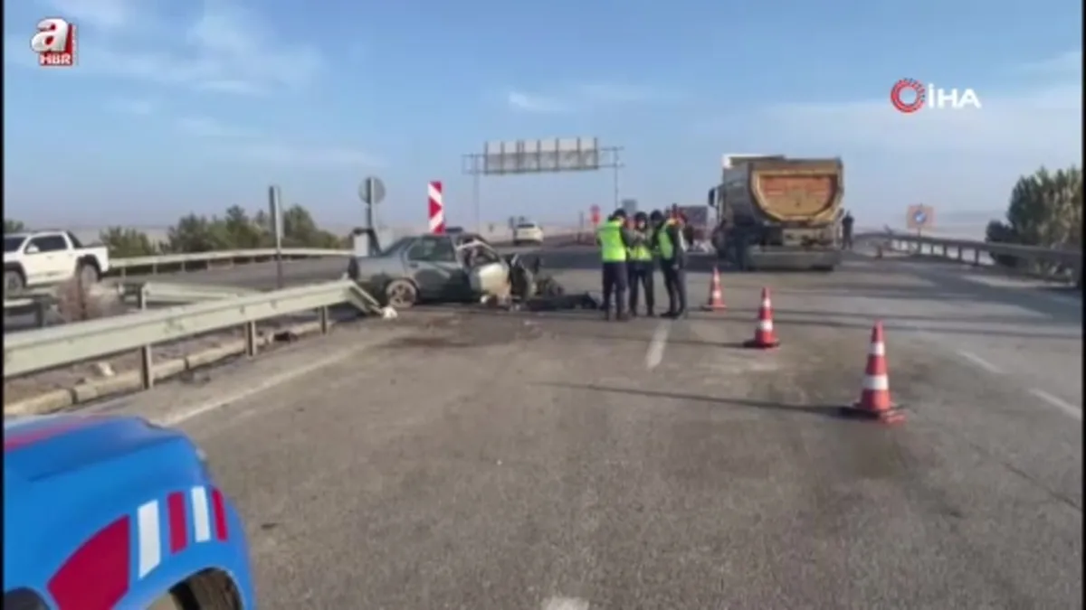 Ters yöne giren otomobil tırla çarpıştı: 1 ölü 1 yaralı