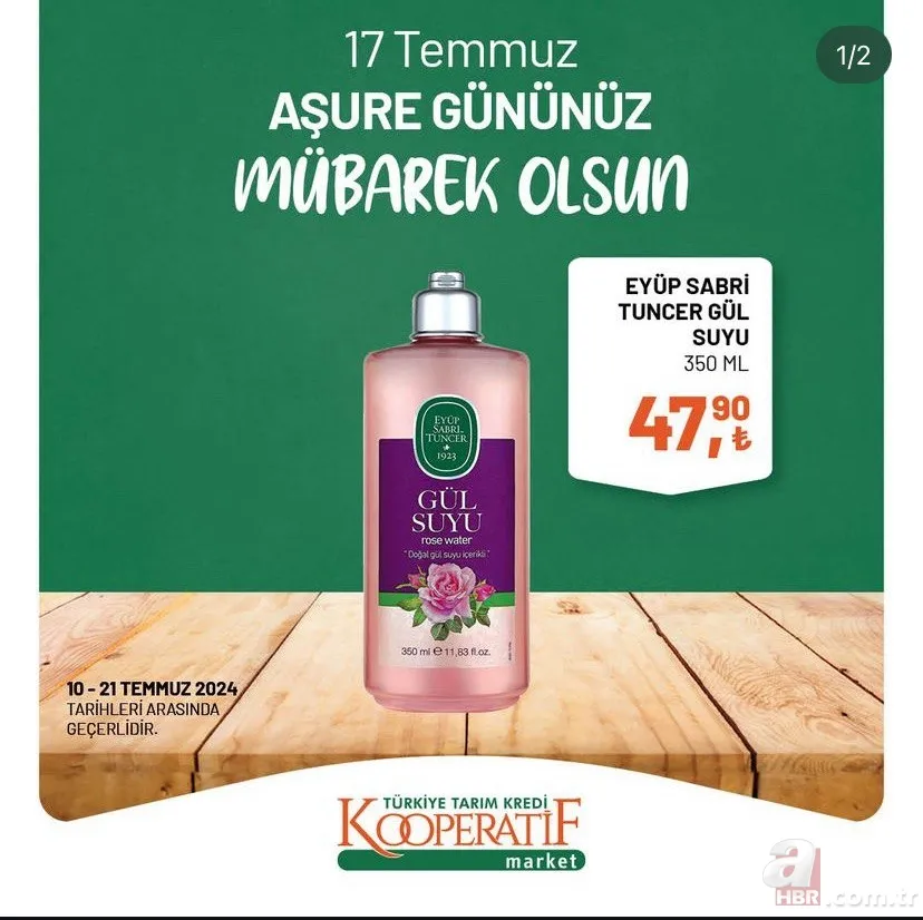 Tarım Kredi Market'te fırsat kataloğu geldi! 70 üründe indirim var: Gül suyu 47.90, buğday 18.50 TL, TK antep fıstığı 187,90 TL 9