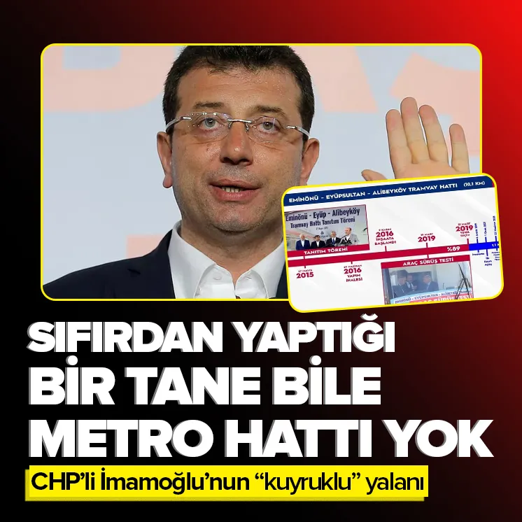 CHP’li İBB’nin sıfırdan inşa ettiği metro yok!