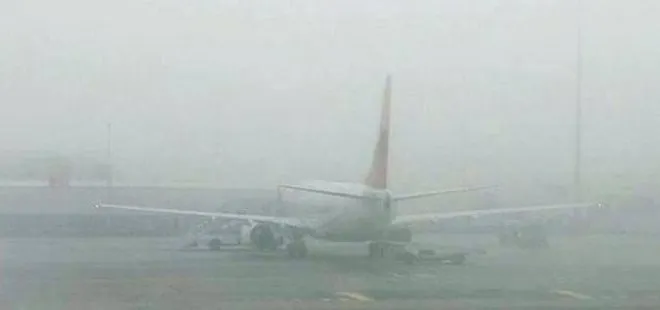 Son dakika: Kars’ta uçak seferlerine sis engeli