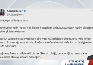 CHP'li Adnan Beker partisinden istifa etti