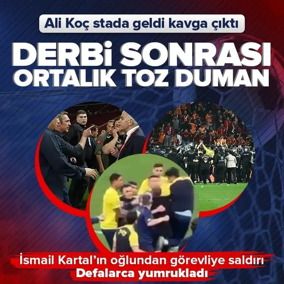 Ali Koç Galatasaray stadına geldi! Ortalık karıştı! İsmail Kartal’ın oğlu Emre Kartal’dan Galatasaray görevlisine saldırı: Defalarca yumrukladı