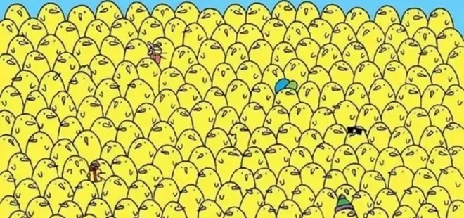 Resimdeki 5 nesneyi bulmak için 15 saniyeniz var! IQ'su 160'ın üzerinde olanlar görebiliyor