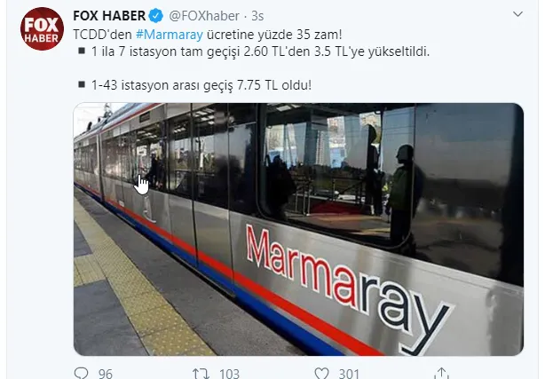 Ulaştırma Bakanlığı’ndan Marmaray açıklaması