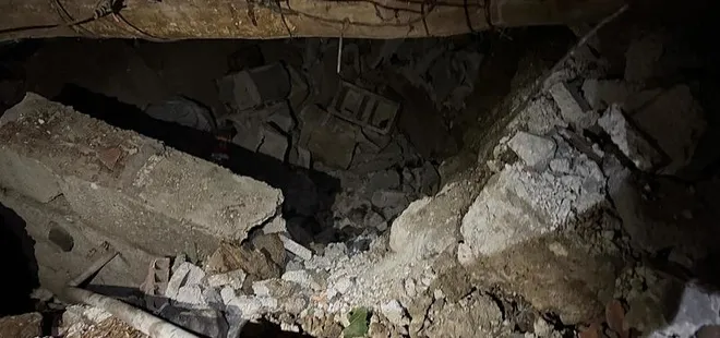 Mardin'de bina çöktü! 2 kişi ölümden döndü