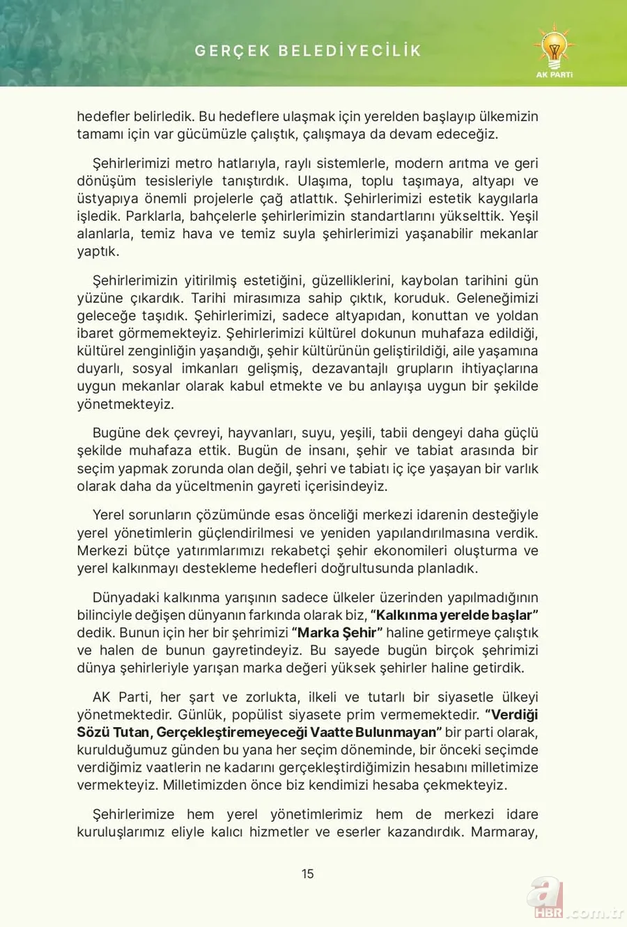 İşte AK Parti'nin yerel seçim beyannamesi! 85 milyonu ilgilendiriyor: Gençlerden yaşlılara, aileden engelliye... 11