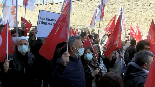ABD Başkonsolosluğu önünde Biden’a 1915 olayları tepkisi