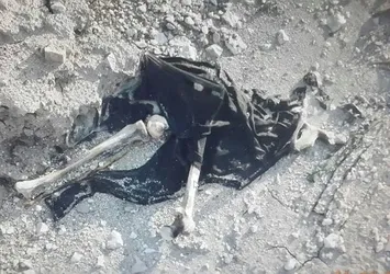 Kütahya'da gölette insan iskeleti bulundu
