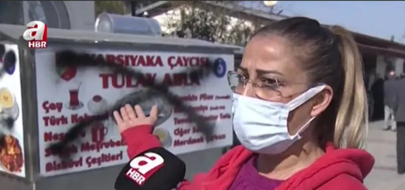 Görüntüler A Haber İhbar Hattı'na geldi! Kadın çaycının tezgahına çirkin saldırı