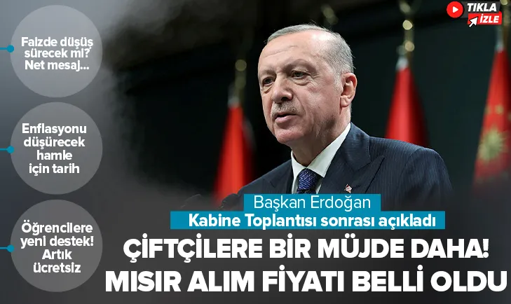 Mısır alım fiyatı belli oldu