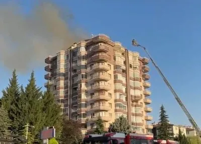 Ankara’da bina çatısında yangın paniği!