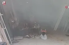 Tutuşan talaş iş yerini yaktı