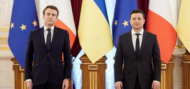 Fransa Cumhurbaşkanı Macron Ukrayna Cumhurbaşkanı Zelenskiy ile telefonda görüştü