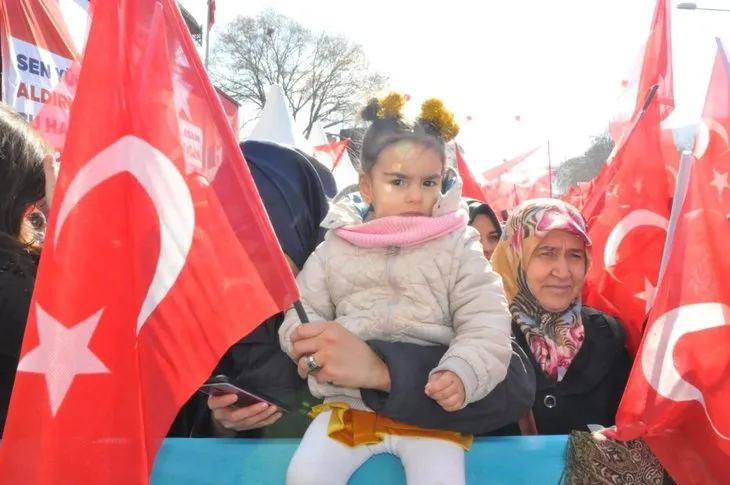 Başkan Erdoğan'ın Afyonkarahisar mitinginden çarpıcı kare!