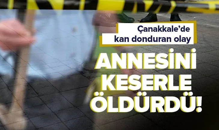Çanakkale’de vahşet! Annesinin başına keserle vurarak öldürdü
