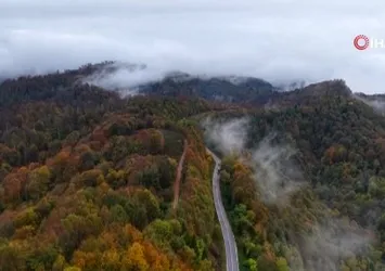 Film platosunu aratmayan manzara: Sisler altındaki Çam Dağı hayran bıraktı