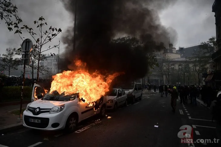 Sarı yelekliler yine sahnede! Paris meydan savaşı