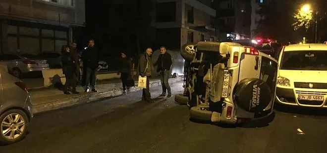Kadıköy’de akıl almaz kaza! Eşinin park etmesini beğenmedi, kaza yaptı