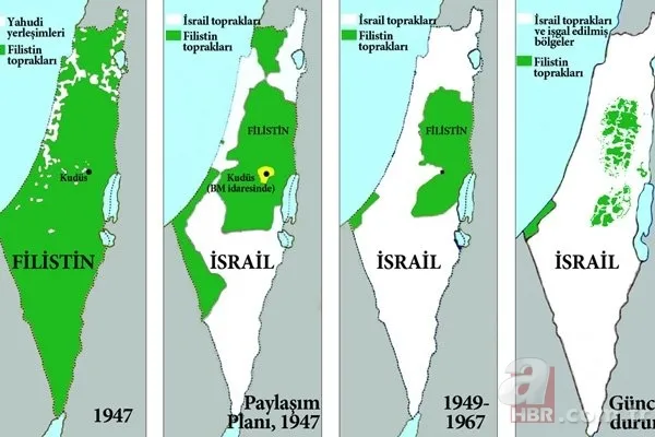 Katil İsrail dünyanın gözü önünde 75 yıldır insanlık suçu işliyor! Katliamlarla çizilen harita 5